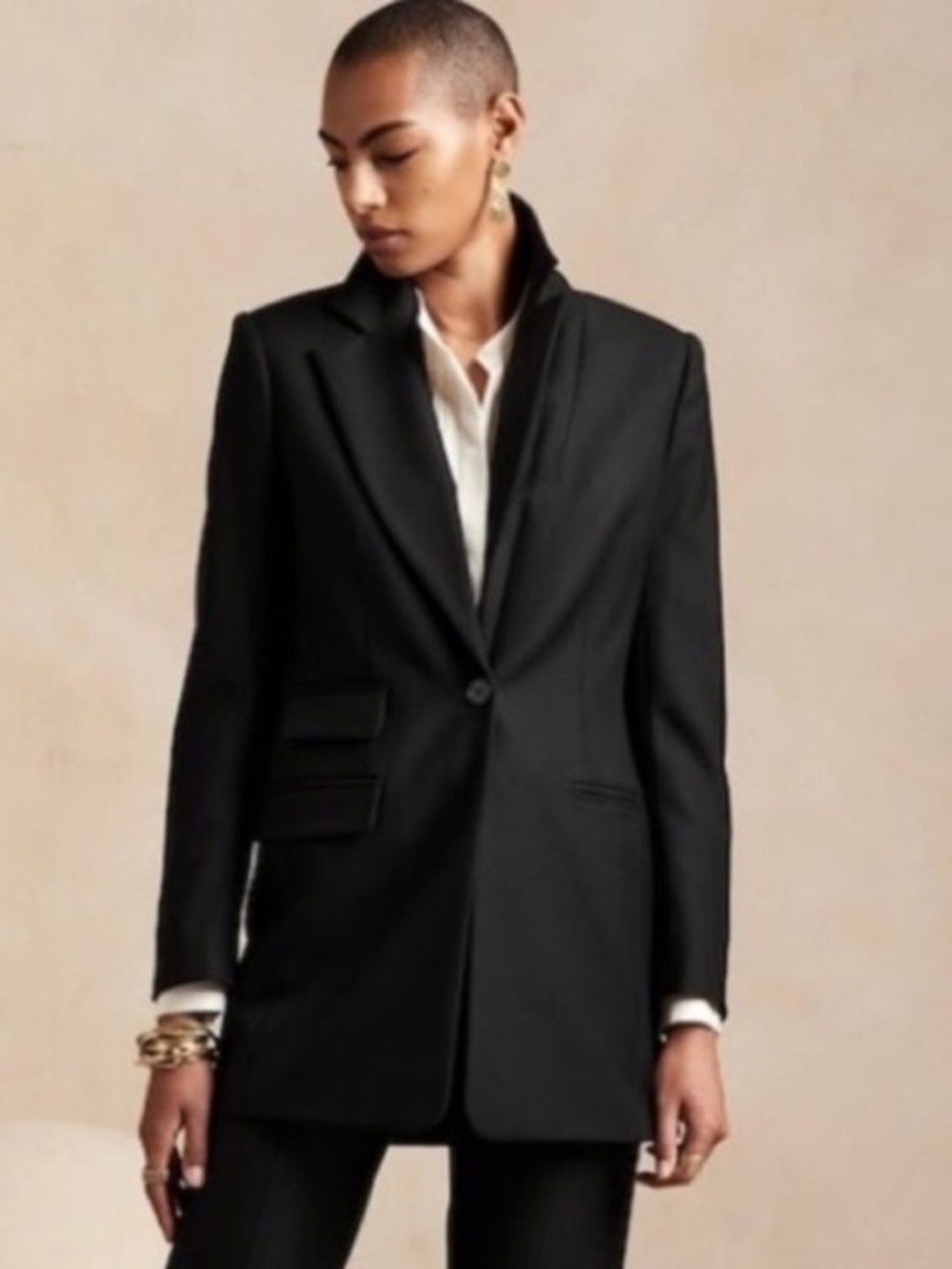 Banana Republic Wool Single-Button Blazer